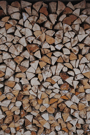 pile of firewood, Firewood, Wooden, Woodpile