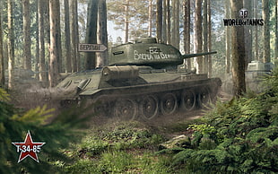 green Army tank HD wallpaper