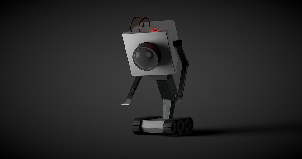 white and black electronic device, camera, robot, artwork, Rick and Morty HD wallpaper
