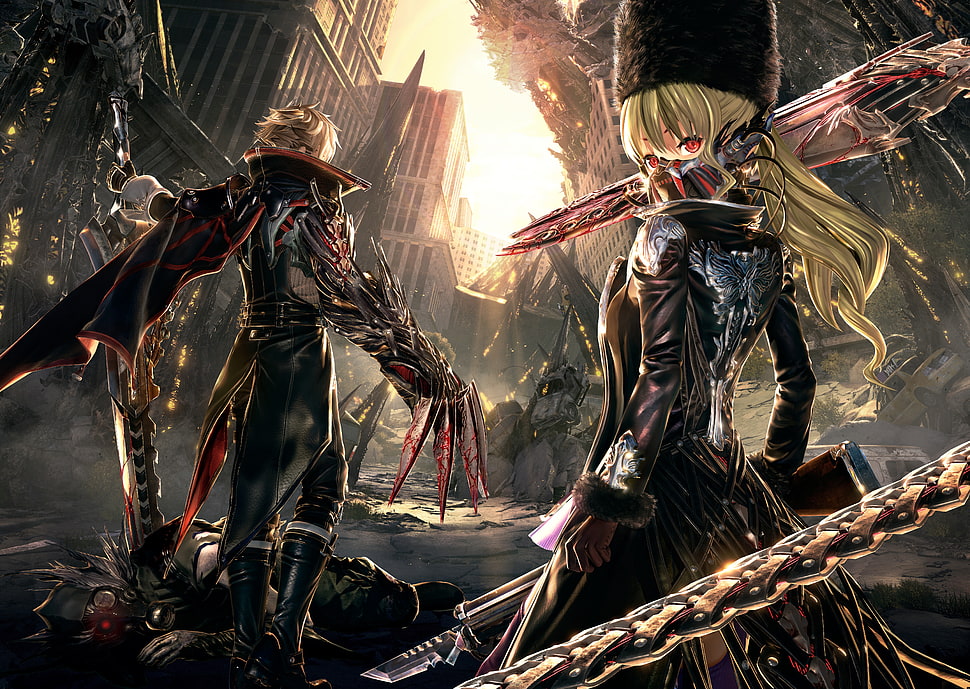 digital wallpaper of anime characters HD wallpaper