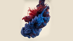 blue, red, and black smoke, ink, Alberto Seveso