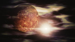 red planet photo shown HD wallpaper