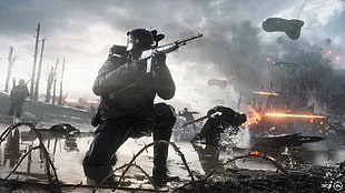 Call of Duty Warfare digital wallpaper, Battlefield 1, soldier