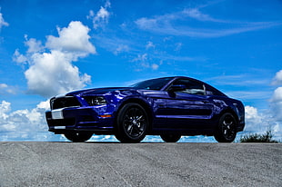 blue Ford Mustang