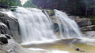 white waterfalls, nature, landscape HD wallpaper
