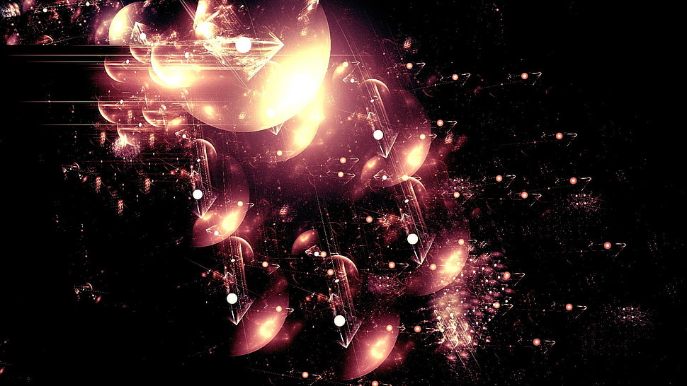 brown spheres digital wallpaper, abstract HD wallpaper