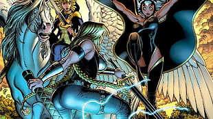 Marvel X-Men character illustration, comics, X-Men, Storm (character)