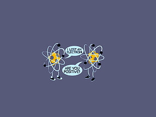 molecules photo, humor, science, atoms, simple background HD wallpaper