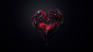 red bleading heart illustration