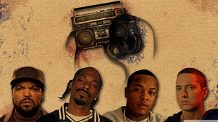 Ice Cube, Snoop Dog, Eminem, and Doctor Dre, west coast, Snoop Dogg, rap , Dr. Dre HD wallpaper