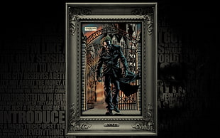 gray metal photo frame, Joker, comic art, DC Comics, Batman HD wallpaper