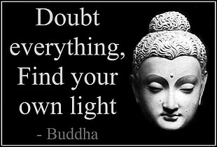 Doubt everything find your own light quote HD wallpaper