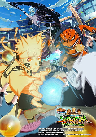 Naruto Shippuden Ultimate Ninja Storm Revolution digital wallpaper, Naruto Shippuuden, Uzumaki Naruto, Uchiha Sasuke, Haruno Sakura