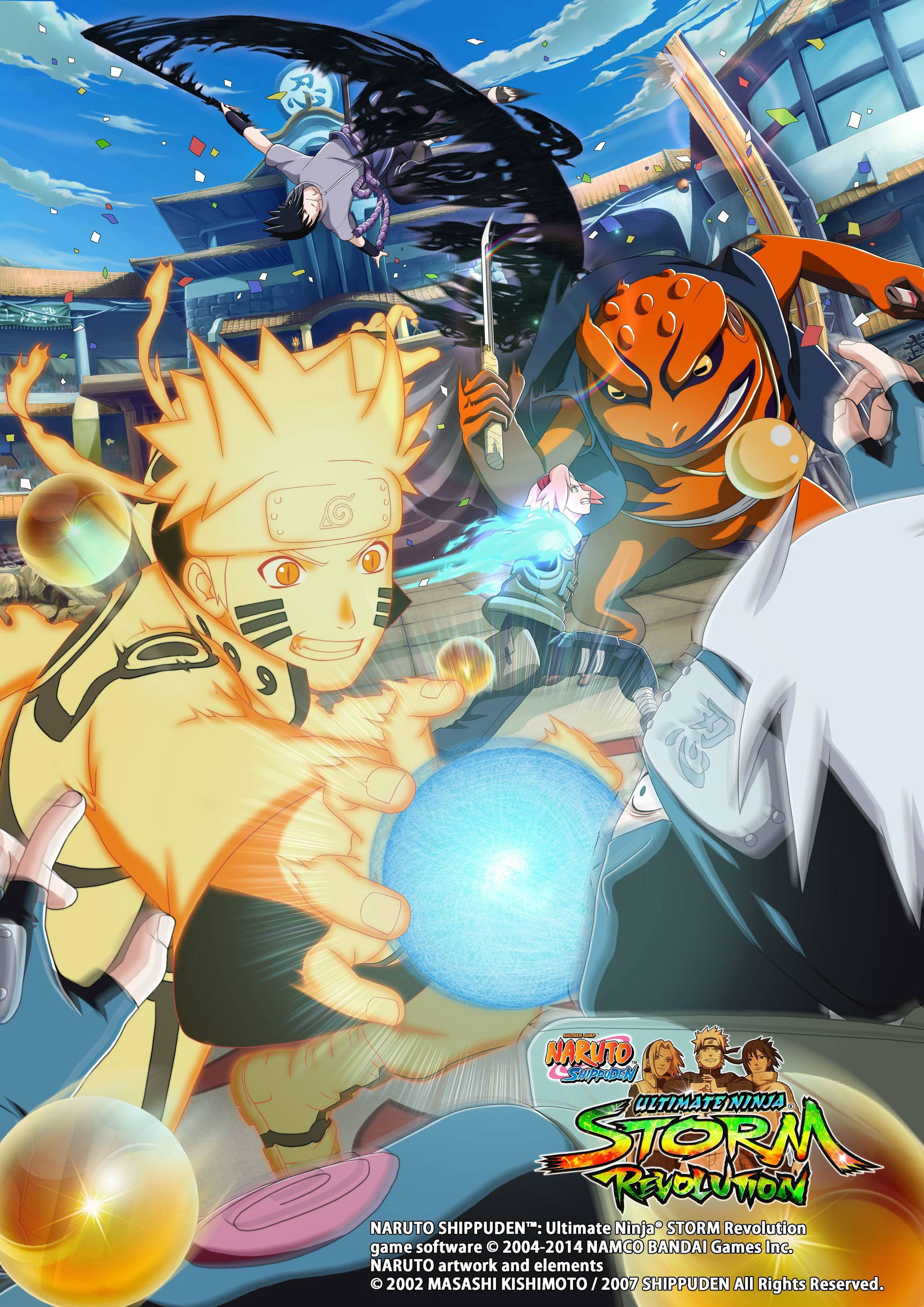 Naruto Shippuden Ultimate Ninja Storm Revolution digital wallpaper, Naruto Shippuuden, Uzumaki Naruto, Uchiha Sasuke, Haruno Sakura
