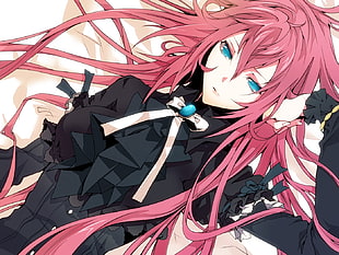 pink haired female anime character