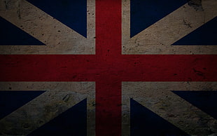 white, red, and blue United Kingdom flag
