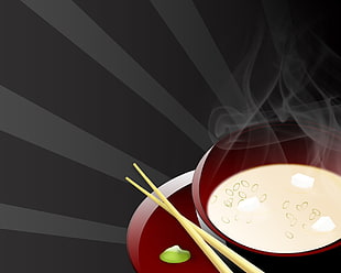 chopsticks and bowl illustration