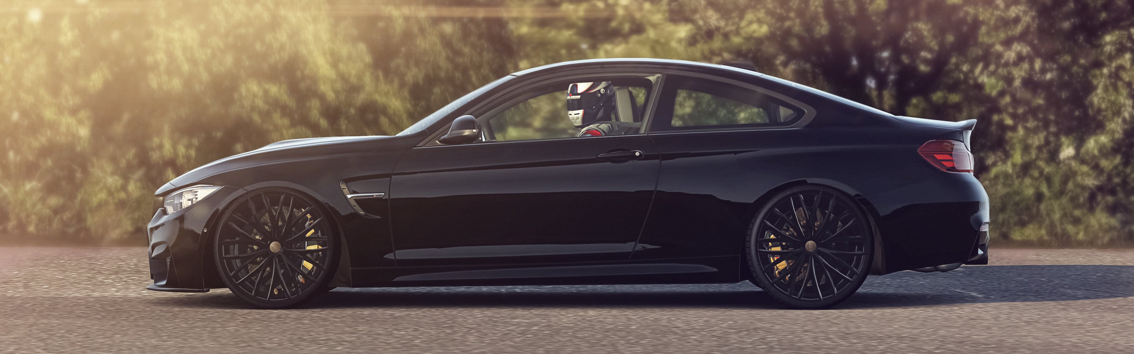 black coupe, BMW M4, Gran Turismo 6, vehicle, car