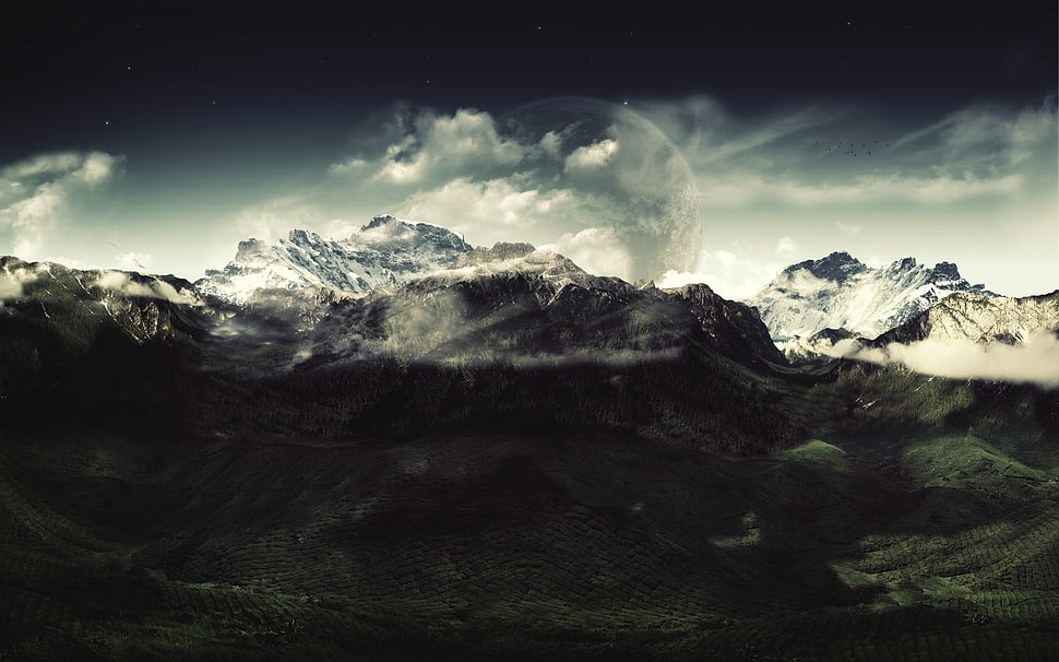 mountain cliff Graphic Wallpaper HD wallpaper