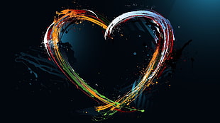 Heart,  Colorful,  Lines,  Shapes HD wallpaper