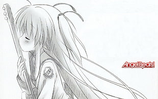 Angel Beats anime cartoon character, anime, Angel Beats!