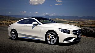 white Mercedes-Benz S-class coupe