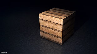 brown wooden ottoman, Minecraft, wood