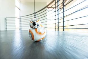 Star Wars BB-8 toy on gray concrete surface HD wallpaper
