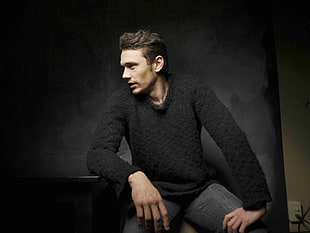James Franco wearing black sweater