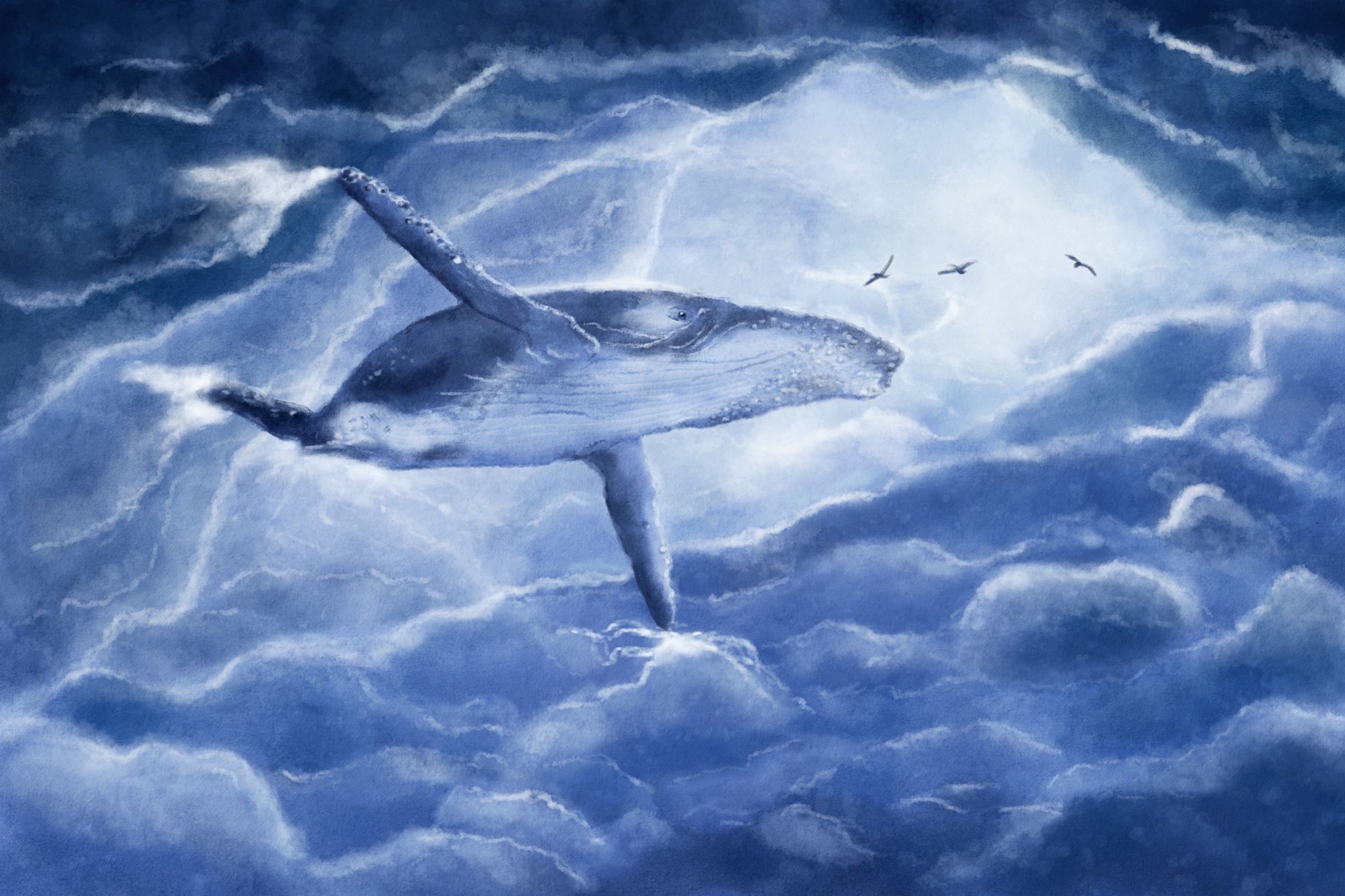 1920x1080 resolution | blue whale painting HD wallpaper | Wallpaper Flare