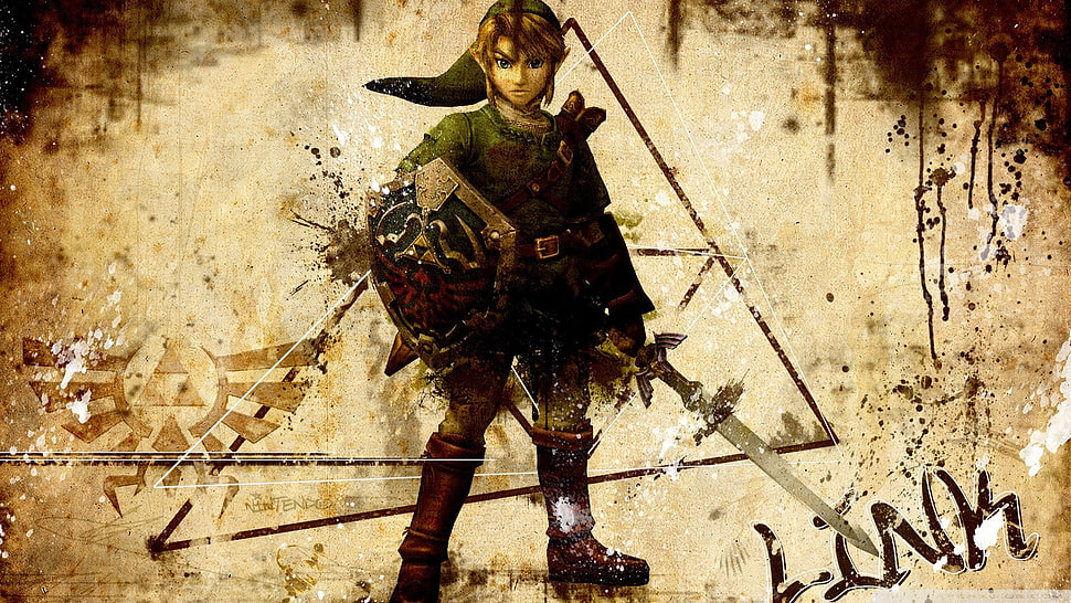 Legend of Zelda Link, The Legend of Zelda, Link, Triforce, Master Sword HD wallpaper