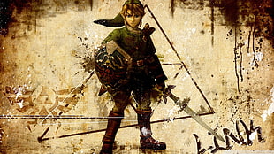 Legend of Zelda Link, The Legend of Zelda, Link, Triforce, Master Sword HD wallpaper