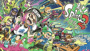 Splatoon painting, Splatoon, Splatoon 2, Nintendo Switch, Nintendo HD wallpaper