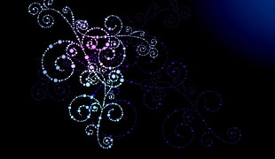 black background decor, abstract, artwork