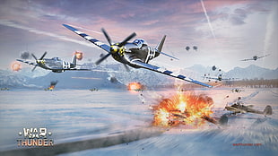 War Thunder wallpaper, War Thunder, airplane, Gaijin Entertainment, North American P-51 Mustang