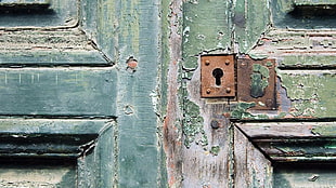 brown keyhole HD wallpaper