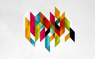 multicolored abstract logo, abstract, geometry, minimalism, digital art