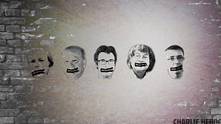 group of people illustration, tignous, wolinski, maris, Cabu