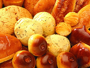 closeup photo of variety of baked pastries