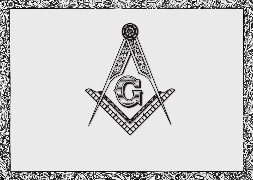G letter illustration, Masons, geometry, Freemasonry HD wallpaper