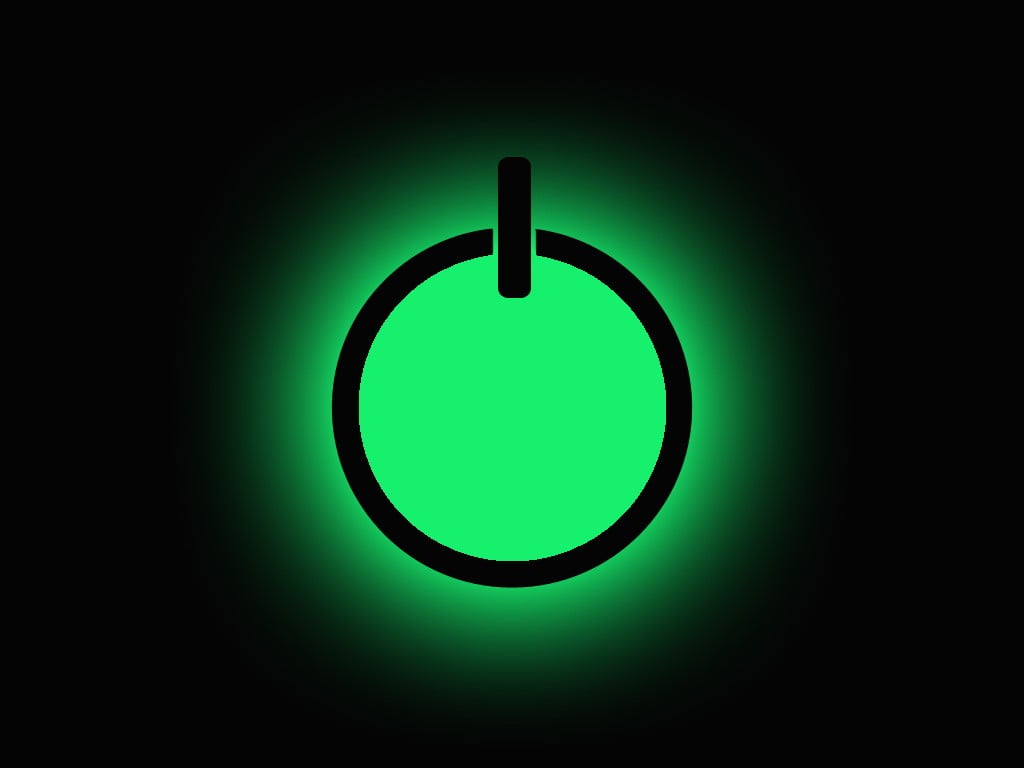power icon, power buttons, green, simple background, simple