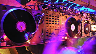DJ turntable set photo