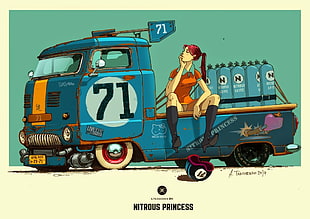 Nitrous Princess painting, concept art, car, A. Tkachenko