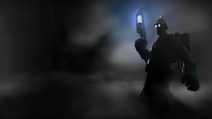 man with gun illustration, Team Fortress 2, Medic, video games HD wallpaper