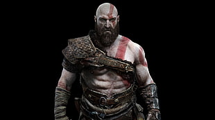 God of War digital wallpaper, video games, God of War, Kratos, beards