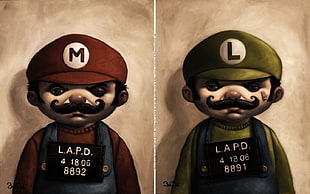 Super Mario and Luigi painting HD wallpaper