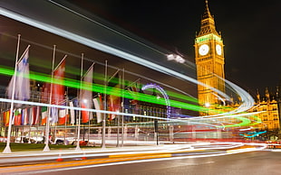 timelaps photography Big Ben, London, Big Ben, long exposure, clocktowers HD wallpaper
