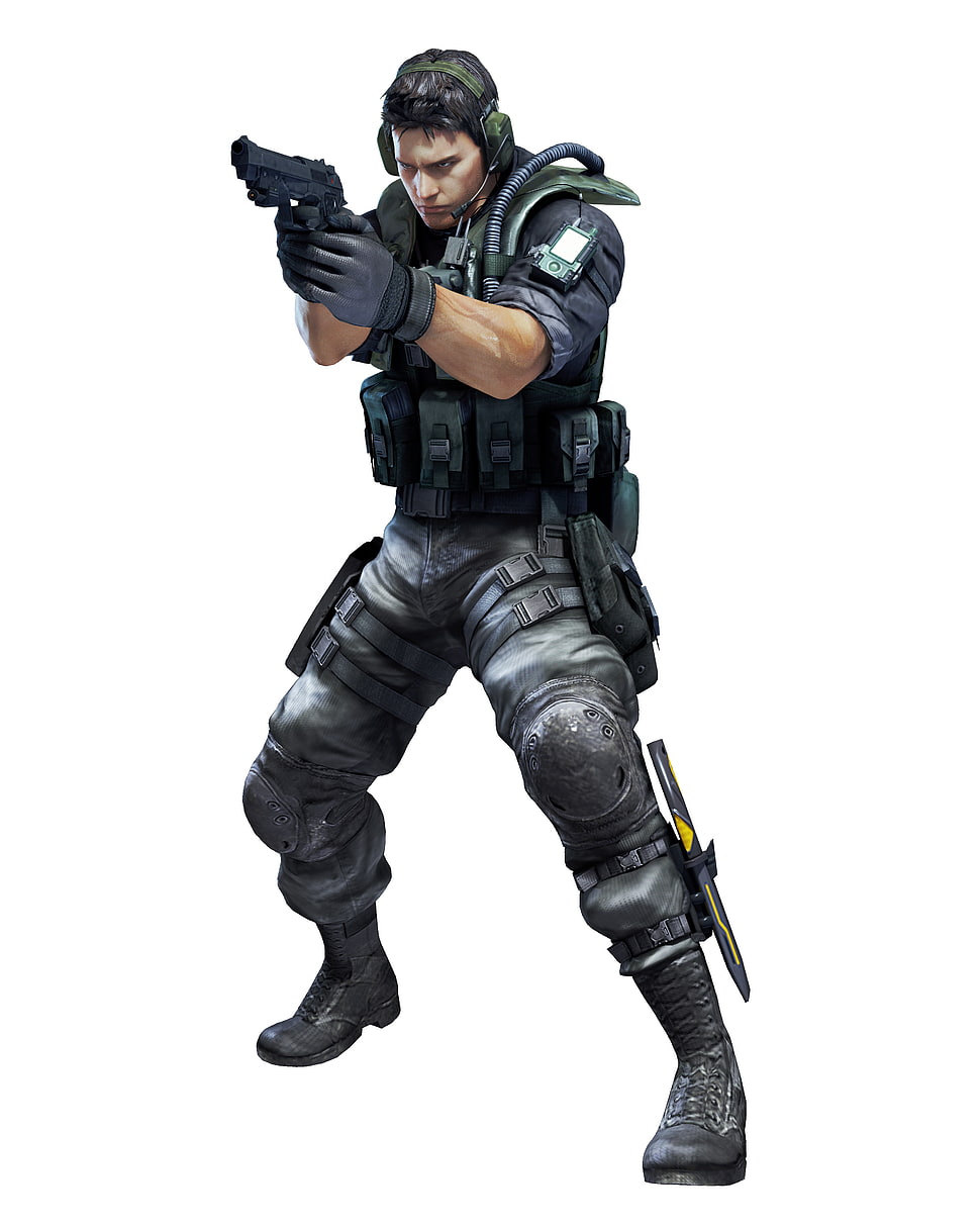 Chris Redfield action figure, Resident Evil, Resident Evil Revalations, Chris Redfield HD wallpaper