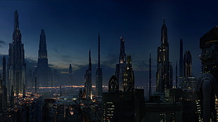 cityscape, futuristic, architecture, cityscape, futuristic city HD wallpaper