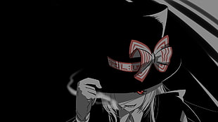 anime character illustration, red eyes, anime, Mad Hatter